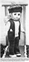 Vintage Knitting pattern for 13" 33cm standing type doll from a magazine. PDF - $1.50