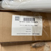 1000 10 x 12  Clear Poly Bags 1.5 mil - £30.56 GBP