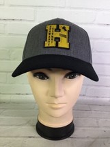 Harry Potter Hufflepuff Crest Patch Logo Snapback Cap Hat Adjustable Gray Yellow - £16.23 GBP