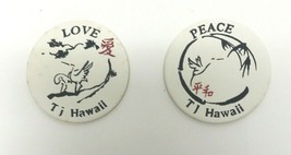 Lot 2 Peace &amp; Love TJ Hawaii POG Hawaii MilkCap 1993 - $9.90