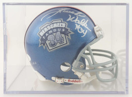 Herschel Walker Signed Tyson Herschel&#39;s Famous 34 Mini Helmet with Displ... - £165.08 GBP