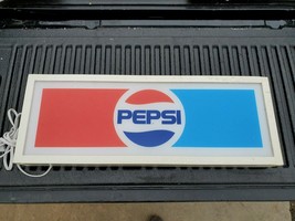  Vintage Pepsi Cola Vending Machine Panel Lighted Soda Sign  - £126.03 GBP