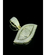 2.Ct Simulated Diamond Evil Eye Charm Pendant For Men&#39;s 14k Yellow Gold ... - £119.88 GBP