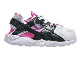 Nike Toddlers Huarache Run Running Shoes, 10, Wolf Grey/Black/Pink Flash - £70.77 GBP
