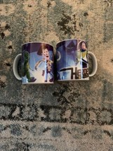 2 Disney Pixar TOY STORY Porcelain Coffee Mug Heroes In Training Buzz Woody Rex - £9.01 GBP