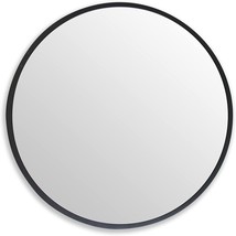 Zenmag Round Wall Mirror, 24&quot; Metal Framed Round Mirror, Large, And Foyer - £40.67 GBP