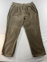 Vintage Haggar Corduroy Pants Men’s Size 38X30 Pleated Beige Brown City Casual ￼ - £10.28 GBP
