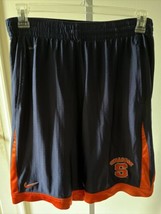 Syracuse Nike Dri Fit Basketball Shorts Navy Blue Orange Embroidered Log... - $18.49