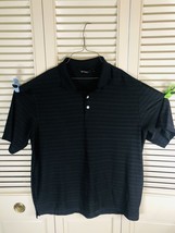 Walter Hagen Polo Shirt Mens XL XLarge Black Striped Golf Beach Short Sleeve - £11.02 GBP