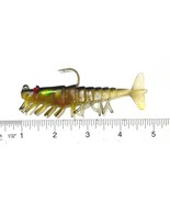 Bulk Quantity of 12 Artificial Shrimp Black/Clear with Hook New Old Stoc... - $11.49