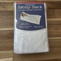 Personal Sleep Sack White 200 Thread Count 42”x93” Travel Fresh For Hote... - $18.99