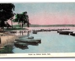 Barche Presso Porto Cedro Lago Indiana IN DB Cartolina Y1 - $15.31