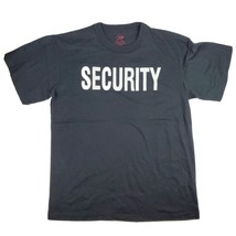 ROTHCO Security T-Shirt Event Bouncer Staff Double Sided Black Sz 2XL - $8.75