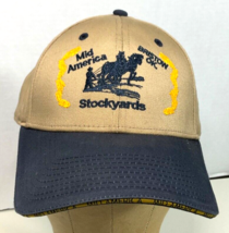 Trucker Hat Mid America Stockyards Bristow, OK Men&#39;s Canvas Snapback Hor... - $18.00