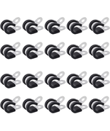 20Pcs 1/2 Inch Stainless Steel Cable Clamps, Rubber Cushioned Insulated ... - $14.50