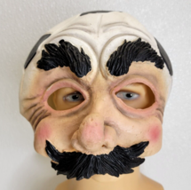 Vintage Seasons Halloween Mask Soccer Ball Head Mustache Man Creepy - $21.87