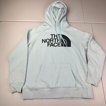 North Face Women Light Blue Logo Hoodie Sweatshirt Medium Hooded - $27.75 CAD