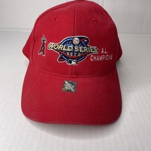 Los Angeles Anaheim Angels MLB 2002 AL Champions World Series Strapback Cap Hat - £45.88 GBP