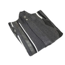Men's Fancy European Sweater Jacket By Silversilk Fashionable 11009 Gray image 3