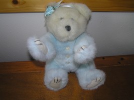 Boyd’s Bears Light Blue with Cream Heart Buttons & Satin Head Band Jointed Plush - $8.59