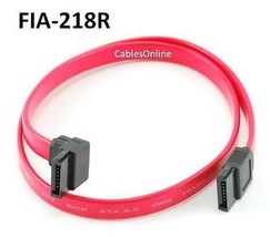 18 inch SATA to Right Angle SATA Drive Serial ATA Cable - FIA-218R - £13.58 GBP