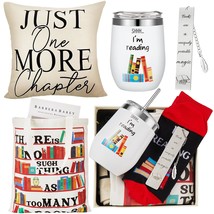 5 Pcs Book Lovers Gifts For Book Lovers Includes Tote Bag 12Oz Wine Tumb... - £30.33 GBP