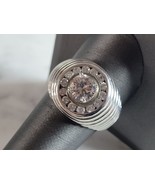 Mens Vintage Estate Sterling Silver CZ Ring 9.1g E2453 - $103.53 CAD