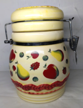 LTD Commodities 6&quot; Ceramic Hinged Jar  Assorted Fruits Design - £13.81 GBP