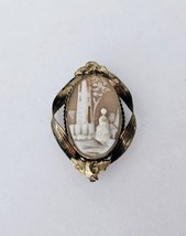 Antique Cameo Hand Carved Shell Brooch Rebecca by Castle Missing Back Rare Find! - £63.30 GBP