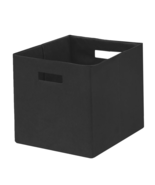 Better Homes &amp; Garden™ ~ RICH BLACK ~ 12.75&quot; ~ Fabric Storage Cube/Bin - £17.52 GBP