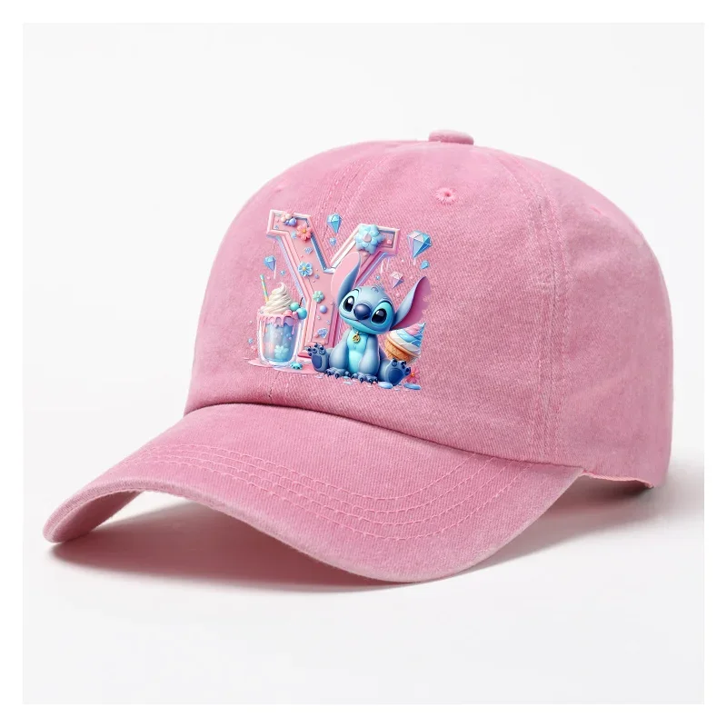 Lilo Stitch Anime Letter A-Z Baseball Cap Women Adult Summer -Adult SDZ2967 - $6.50