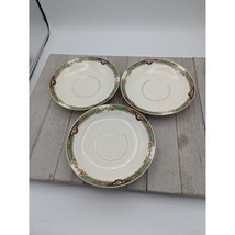 Vintage Homer Laughlin Set of 3 Saucers Plates Neville Pattern - $9.96