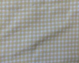 1 1/3 Yard Vintage Double Jersey Knit Fabric Pale Yellow gingham Checks - $23.15