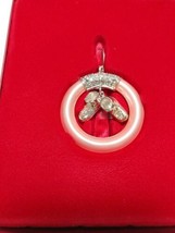 Lenox Girl Christmas Ornament Xmas Baby Ring with Booties Crystal Silver... - $10.00