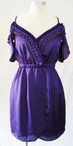 NEW Purple Cold shoulder Dress Size M/6 - £19.34 GBP