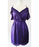 NEW Purple Cold shoulder Dress Size M/6 - $24.27
