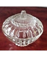 Depression Glass Covered Candy Bowl 5&quot; Around Trinket Storage - $11.76