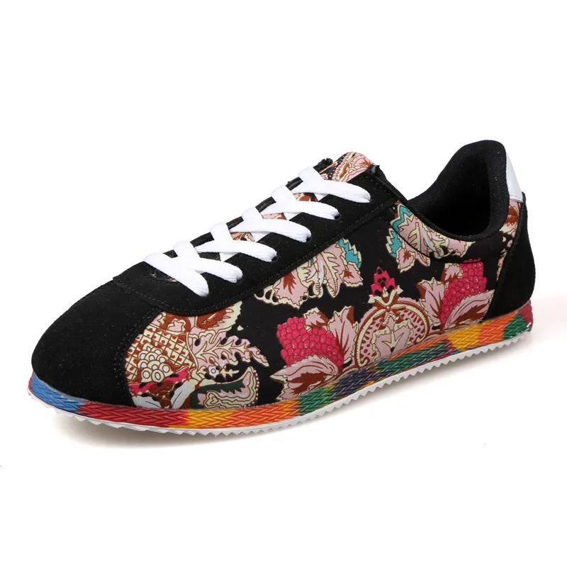 Fashion  Running Shoes Men Lightwight Hiphop Men&#39;s Jogging Shoes Flowers Printin - £131.41 GBP