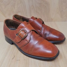 Roblee Mens Dress Shoes Sz 9.5 EEE Mahogony Monk Strap Vintage - £67.57 GBP
