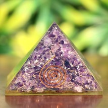 1 Pc Big Orgone Amethyst Beautiful Natural Stone Orgonite Energy Pyramid... - £42.60 GBP