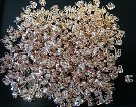 Bead tips/necklace ends 3mm lt. rose gold pltd metal closed loop 300+pcs fpc301 - £3.88 GBP