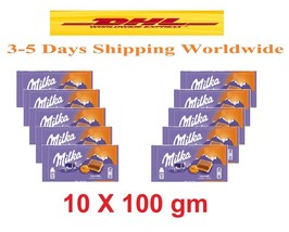 10X  Milka Caramel Chocolate 100g Bars 1 Kg Chocolate 2.2 Ib. Fast Free Shipping - $64.81