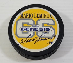 N) Vintage Sega Genesis Promotional Hockey Puck Mario Lemieux Pittsburgh... - $11.87