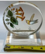 Vtg Lucite Hummingbird, Acrylic Etched, Reverse Painted Hummingbird and ... - £12.60 GBP