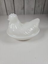 Hazel Atlas  Hen Covered White Milk Glass Nest Covered Dish Vintage Serv... - $365.06 MXN