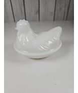 Hazel Atlas  Hen Covered White Milk Glass Nest Covered Dish Vintage Serv... - $363.49 MXN