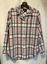 J.Crew Classic-fit Washed Cotton Poplin Shirt Tartan Plaid Sz 2 XS New - £39.95 GBP