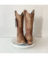 Lane DESTINY Womens Cowboy Boots 7.5 Brown Western Cowgirl Bridal Mid Calf Tall - $381.15