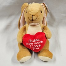 Guess How Much I Love You Stuffed Plush Nutbrown Hare Bunny Rabbit Heart... - $29.70
