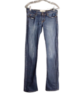 Hollister Straight Leg Stretch Skinny Blue Jeans Juniors 7L 28X32.5 - £13.54 GBP